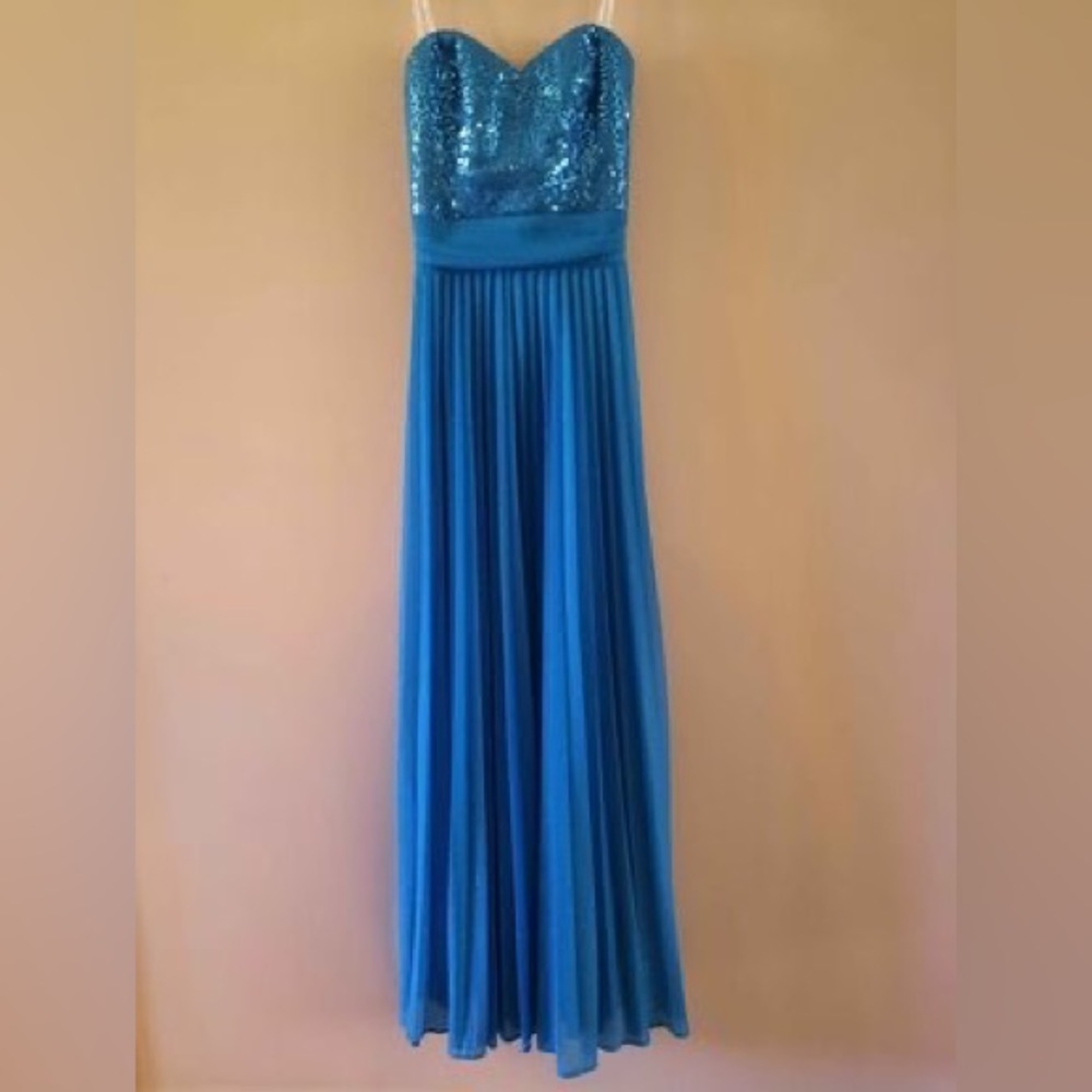Sparkly blue pageant dress